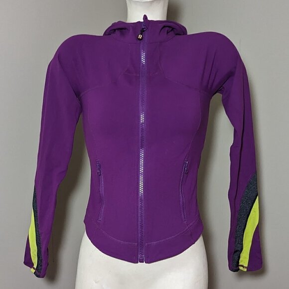 Lululemon Full Moon Jacket Vintage Front Zip Purple 6 - Picture 2 of 7